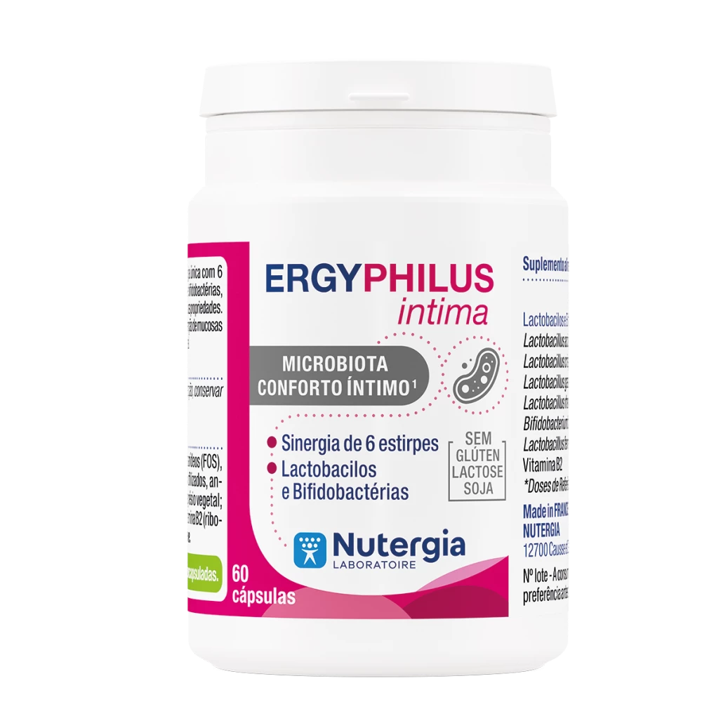 ERGYPHILUS® intima – Suplemento Probiótico Feminino para Microbiota Intestinal e Íntima (60 cápsulas)
