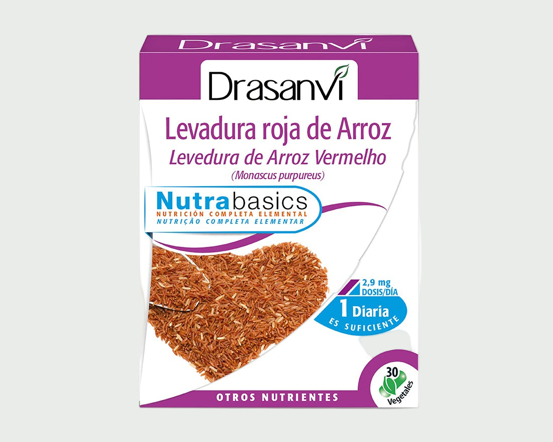 Levedura Vermelha de Arroz – 2,9 mg Monacolina K (30 cápsulas) – Drasanvi Nutrabasics