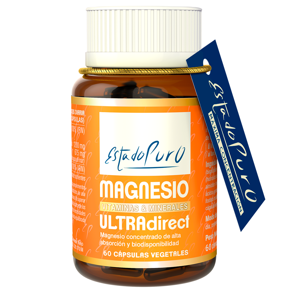 Magnesio Ultradirect (60 cápsulas vegetais) | Estado Puro - Cansaço, músculos e sistema nervoso
