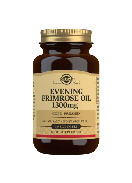 Evening Primrose Oil (30 Softgels) | Solgar – Óleo de Onagra para Pele, Hormonios & Bem-Estar
