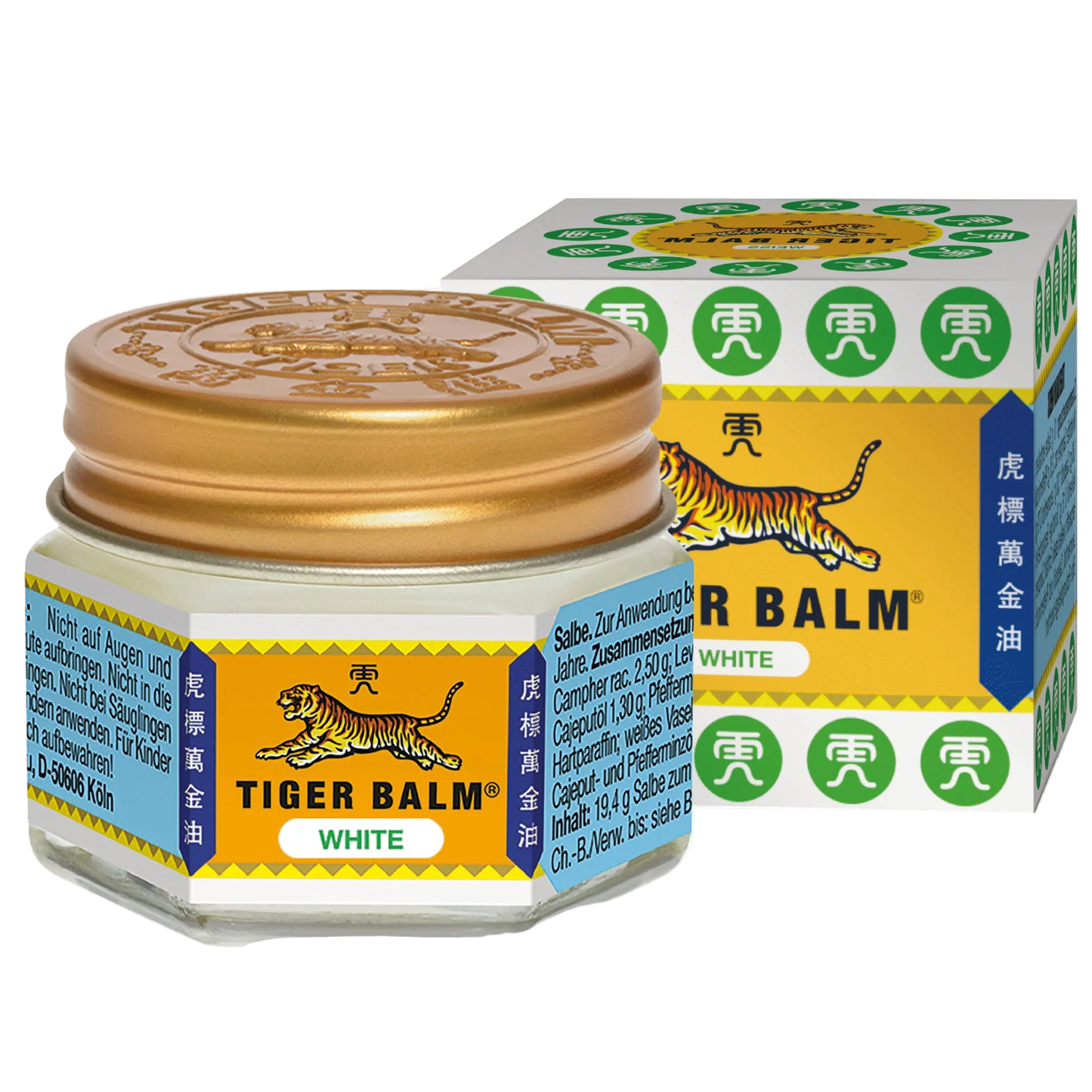 Tiger Balm Branco – Bálsamo de Massagem Refrescante (19 g)