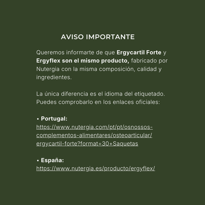 Ergyflex (30 Saquetas) | Nutergia – Colagénio Marinho, Glucosamina, Condroitina, Vitamina C & Cúrcuma