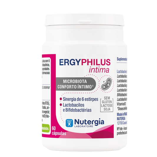 ERGYPHILUS® intima – Suplemento Probiótico Feminino para Microbiota Intestinal e Íntima (60 cápsulas)