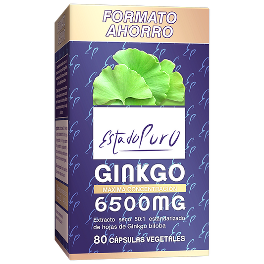 Ginkgo 6500 mg (80 cápsulas vegetais) | Tongil - Memória e circulação