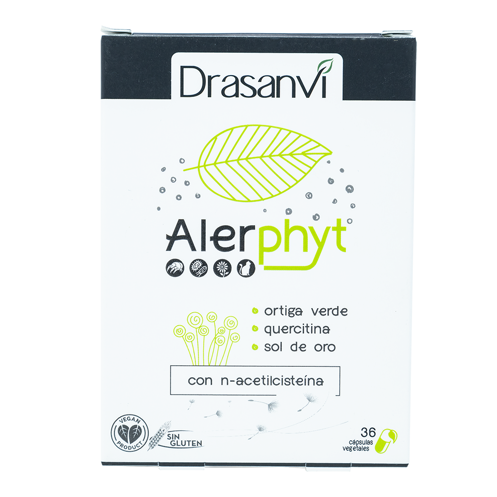 Alerphyt® – Quercetina, Bromelina, Ortiga, Sol de Oro, NAC y Vitamina C (36 cápsulas vegetales)