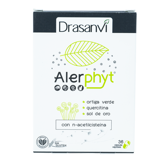 Alerphyt® – Quercetina, Bromelaína, Ortiga, Sol de Ouro, NAC & Vitamina C (36 cápsulas vegetais)