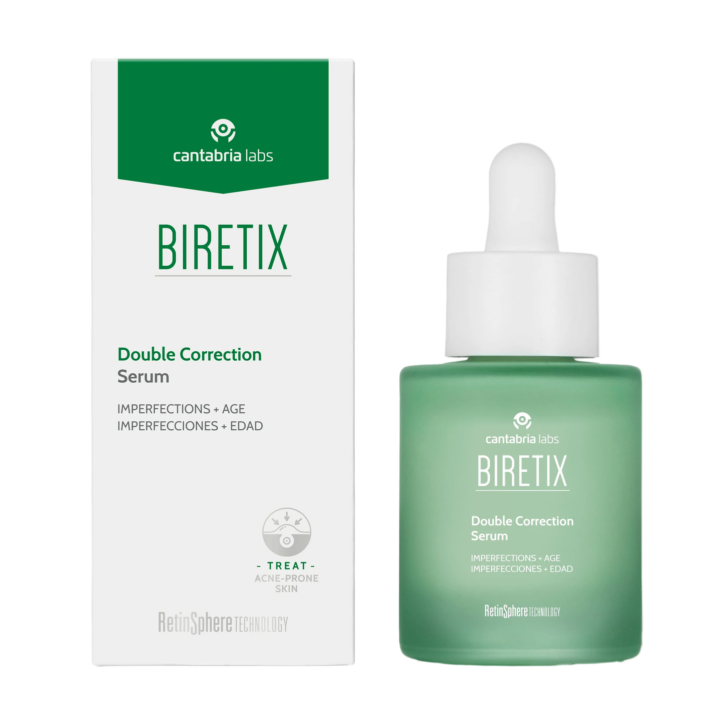 Biretix Double Correction Serum – Sérum Anti-Imperfeições & Anti-Manchas | Cantabria Labs (30 ml)