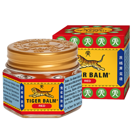 Tiger Balm Vermelho (19 g) – Bálsamo de Massagem Aquecedor