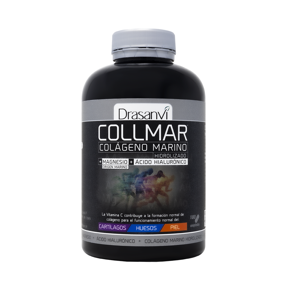 Collmar® Magnésio Baunilha – Colagénio Marinho Hidrolisado com Magnésio, Cálcio, Vitamina C & Ácido Hialurónico (180 comprimidos)