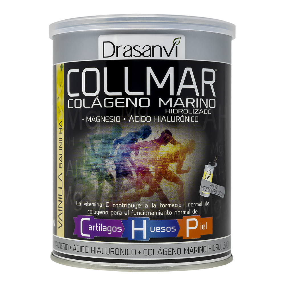 Collmar® Magnésio Baunilha – Colagénio Marinho Hidrolisado com Magnésio, Vitamina C & Ácido Hialurónico (300 g em pó)