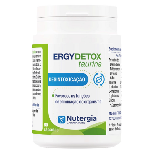 Ergydetox Taurina – Apoio Hepático e Detox Diário | Nutergia (60 cápsulas)