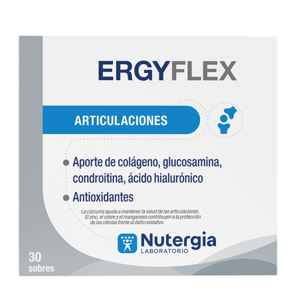 Ergyflex (30 Saquetas) | Nutergia – Colagénio Marinho, Glucosamina, Condroitina, Vitamina C & Cúrcuma
