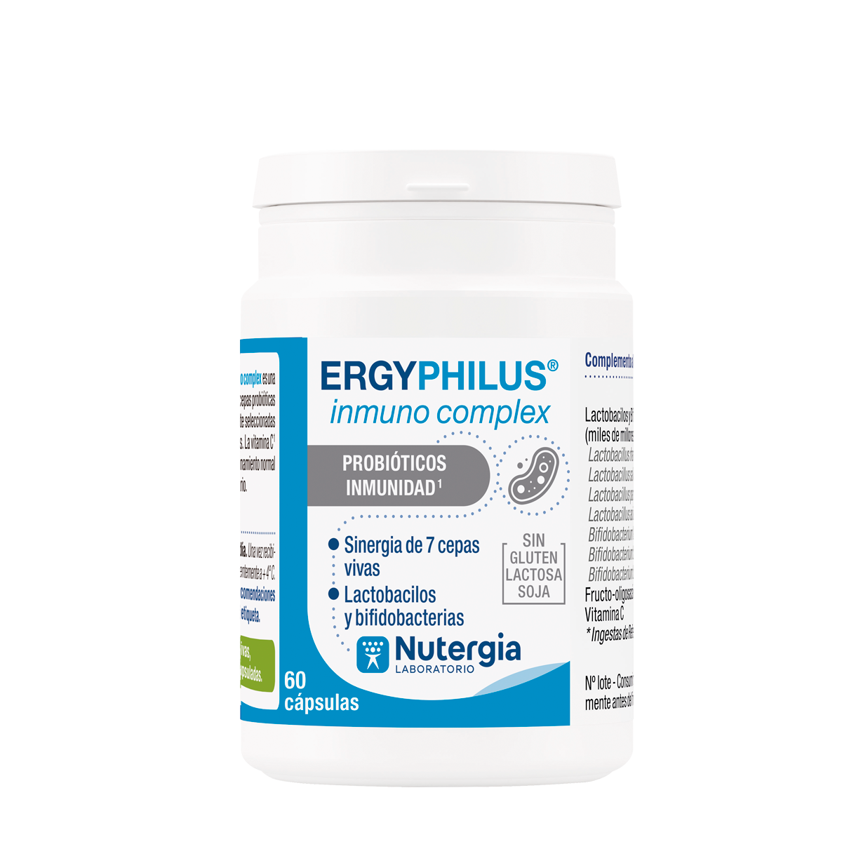 Ergyphilus Inmuno Complex – Probióticos & Suporte Imunitário | Nutergia (60 cápsulas)