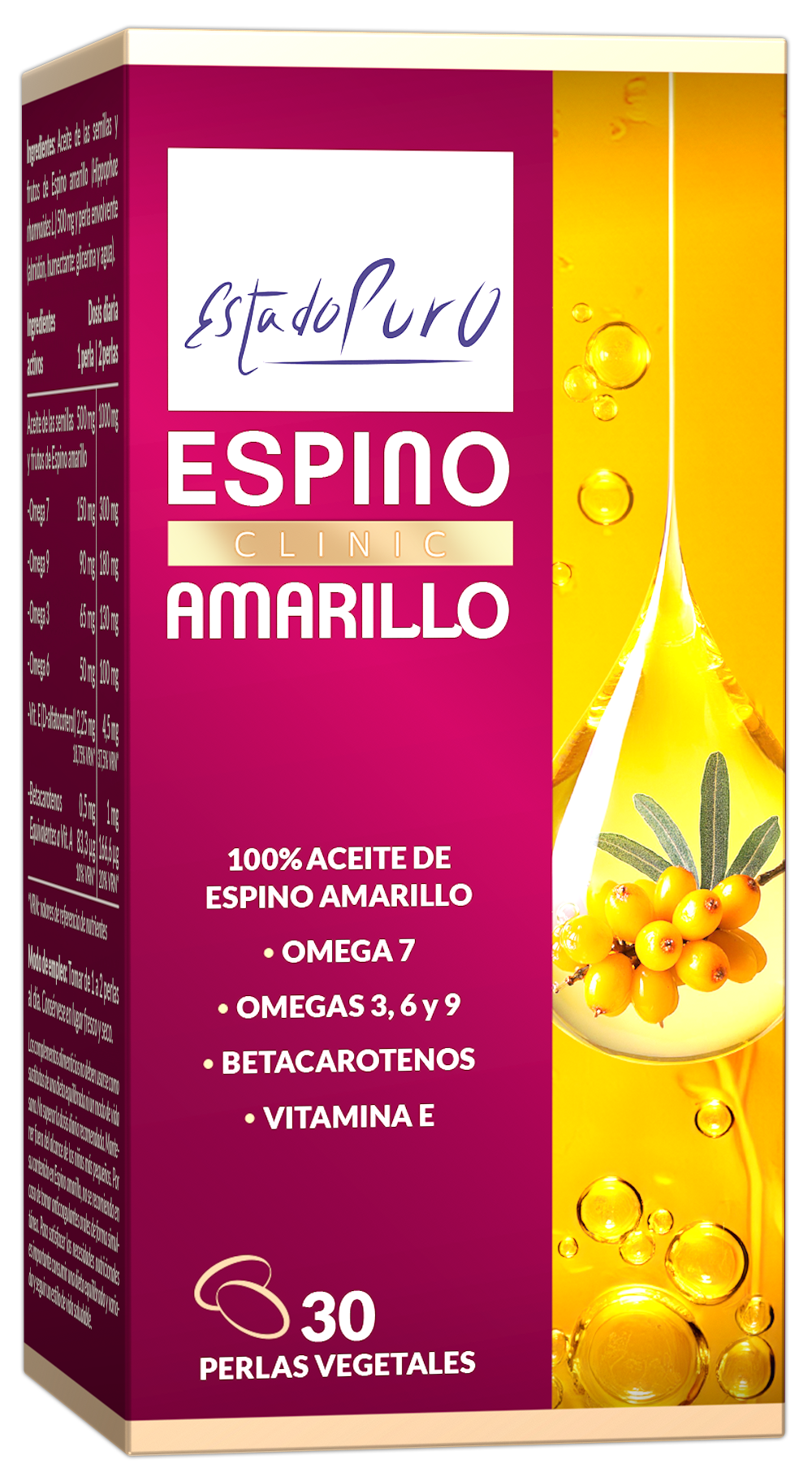 Espino Amarillo (30 pérolas vegetais) | Tongil - Pele e mucosas