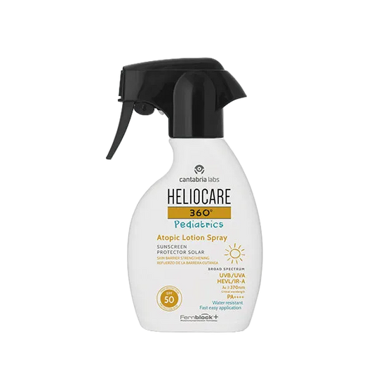 Heliocare 360º Pediatrics Atopic Lotion Spray SPF 50 (250 ml) | Heliocare - Proteção solar pediátrica para pele atópica