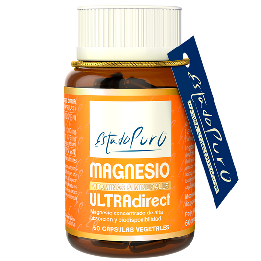 Magnesio Ultradirect (60 cápsulas vegetais) | Estado Puro - Cansaço, músculos e sistema nervoso