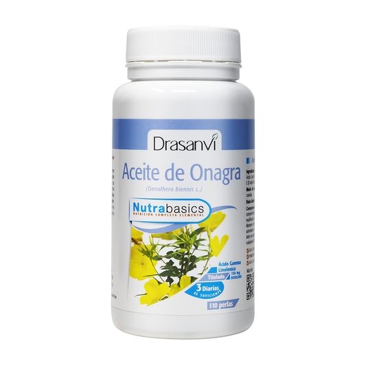 Óleo de Onagra 500 mg – Pele, Equilíbrio & Bem-Estar Feminino (110 pérolas) – Nutrabasics