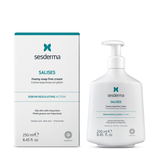 SALISES Creme Espuma sem Sabão (250 ml) | Sesderma - Limpeza para pele oleosa