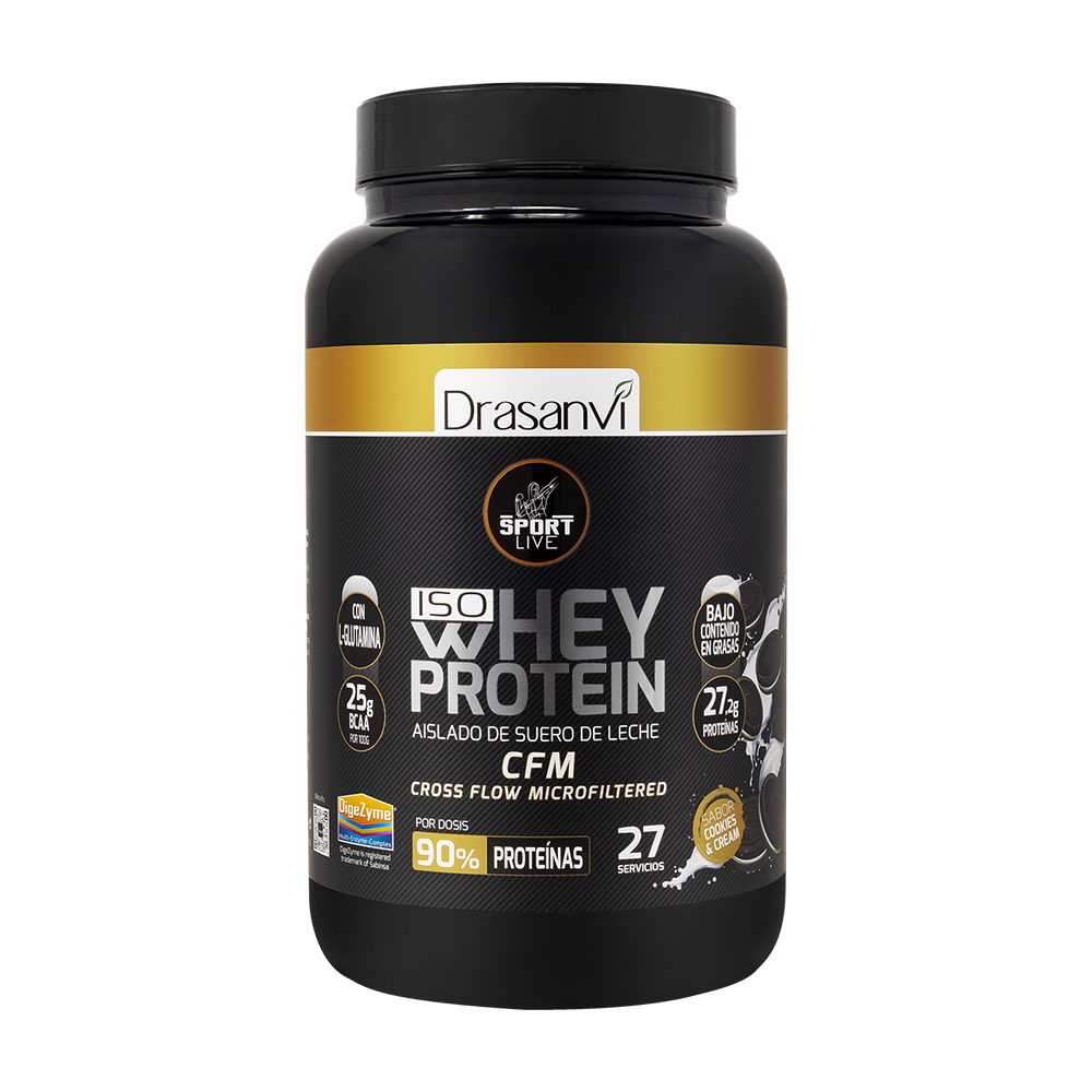 Whey Protein Isolada Cookies & Cream – 88% Proteína, Baixo Açúcar & Enzimas Digestivas (800 g)