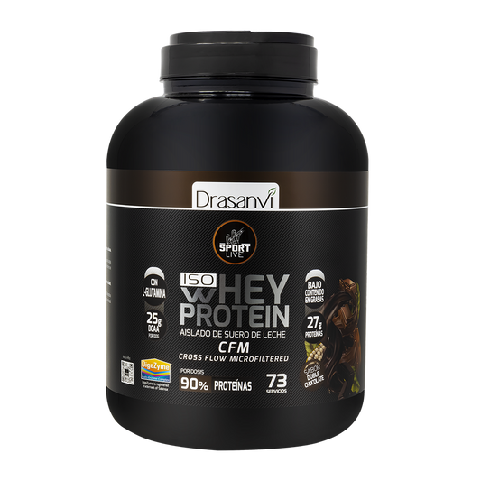 Whey Protein Isolada Duplo Chocolate – 88% Proteína, Baixo Açúcar & Com Enzimas Digestivas (2,2 kg)