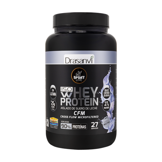 Whey Protein Isolada Sabor Neutro – 90% Proteína, Baixo Açúcar & Sem Gordura (800 g)