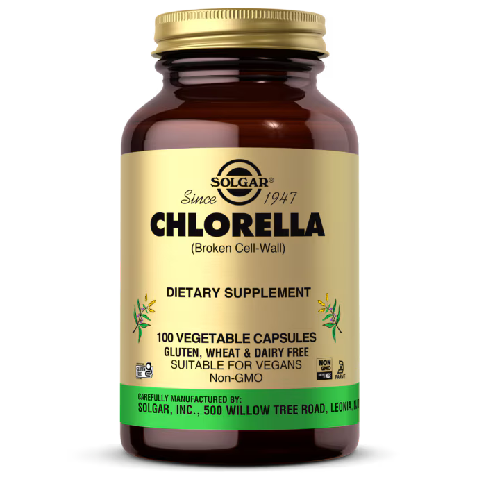 Chlorella (100 cápsulas) | Solgar – Alga Verde Detox y Nutrición