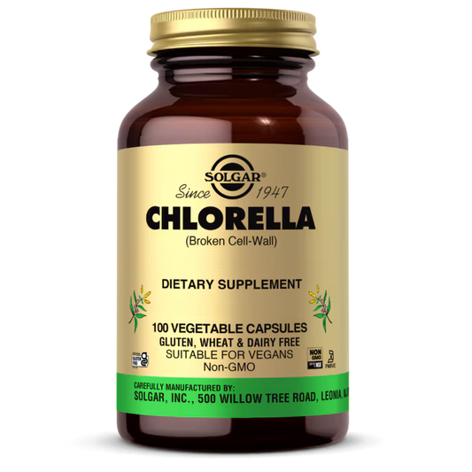 Chlorella (100 cápsulas) | Solgar– Alga Verde Detox & Nutrição