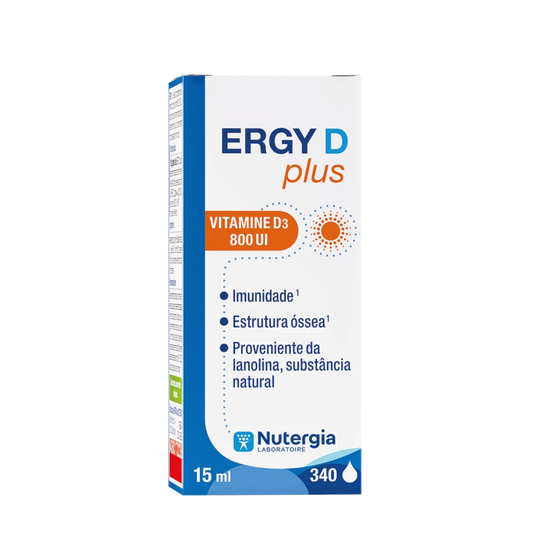 Ergy D Plus – Vitamina D3 de Origem Natural | Nutergia (15 ml)