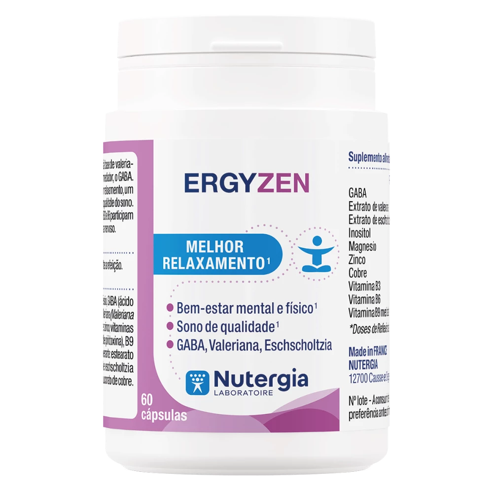 ERGYZEN® – Suplemento para Relaxamento, Sono de Qualidade & Bem-Estar (60 cápsulas)