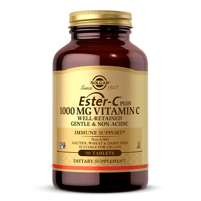 Ester-C® Plus 1000 mg – Vitamina C patentada, antioxidante e inmunitaria (60 cápsulas vegetales) – Solgar®
