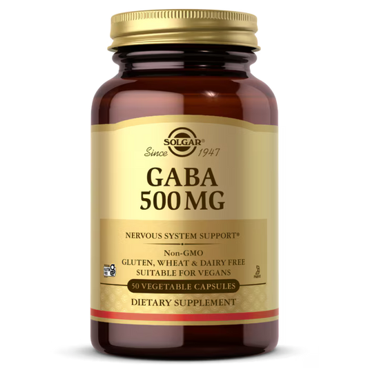 GABA (50 cápsulas) | Solgar – Relaxamento & Sistema Nervoso