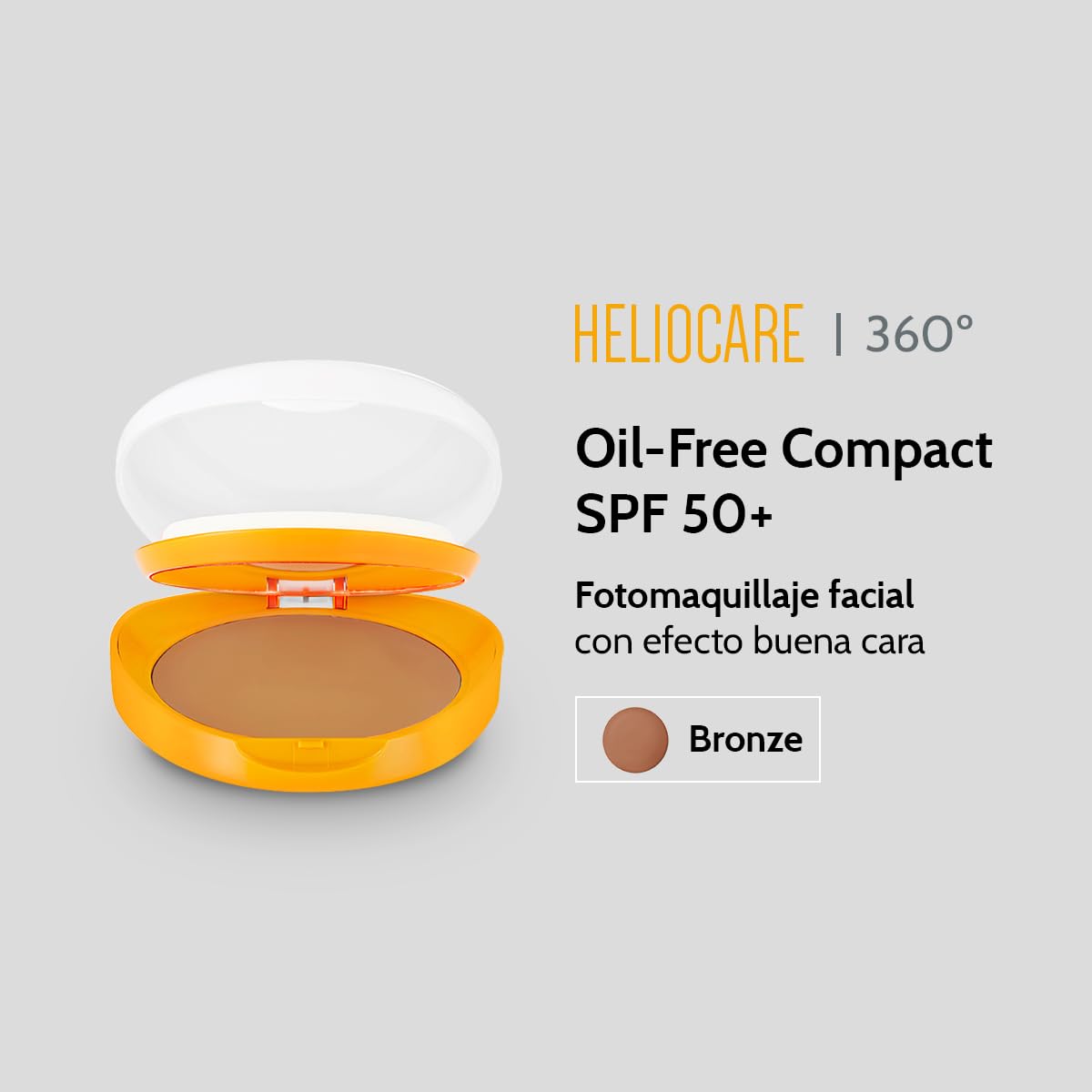 Heliocare 360º Oil-Free Compact SPF 50+ Bronze (10 g) | Heliocare - Proteção solar com cor