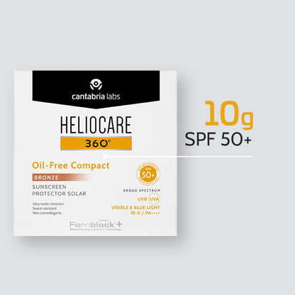 Heliocare 360º Oil-Free Compact SPF 50+ Bronze (10 g) | Heliocare - Proteção solar com cor