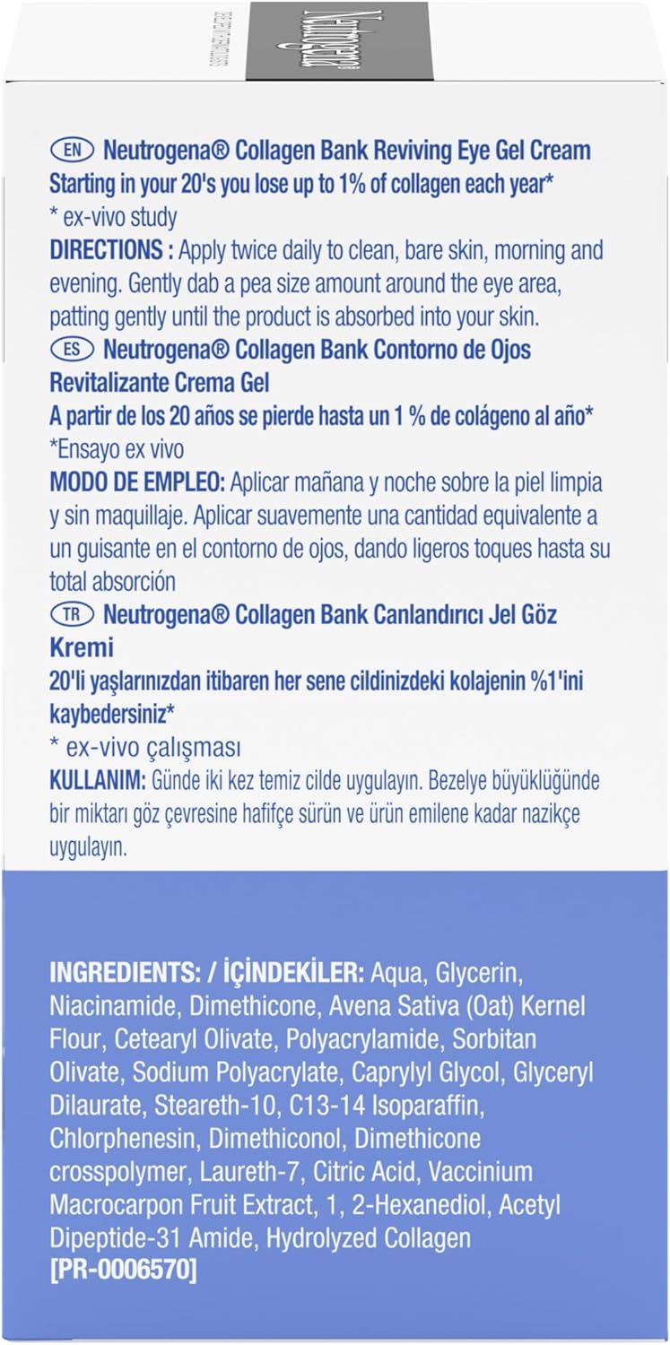 Neutrogena Collagen Bank Contorno de Ojos (15 ml) | Neutrogena – Hidratación y Cuidado Diario