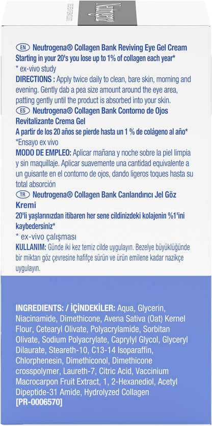 Neutrogena Collagen Bank Contorno de Ojos (15 ml) | Neutrogena – Hidratación y Cuidado Diario